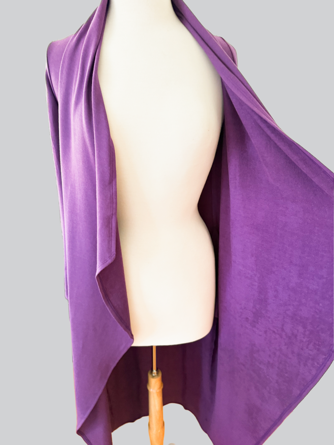 Long Knit Robe in Purple