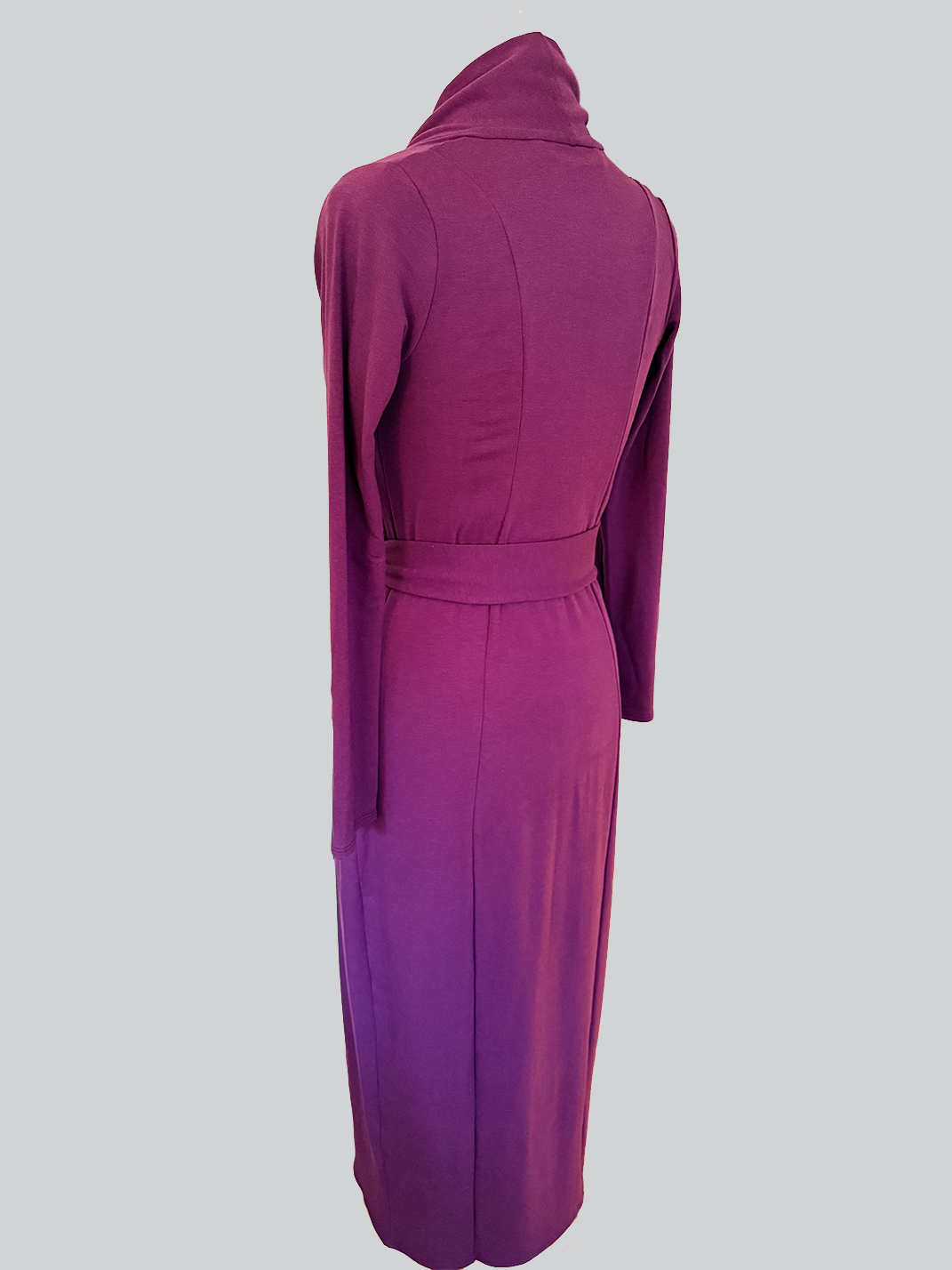 Long Knit Robe in Purple