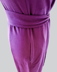 Long Knit Robe in Purple