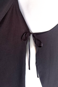 Long Knit Robe in Black