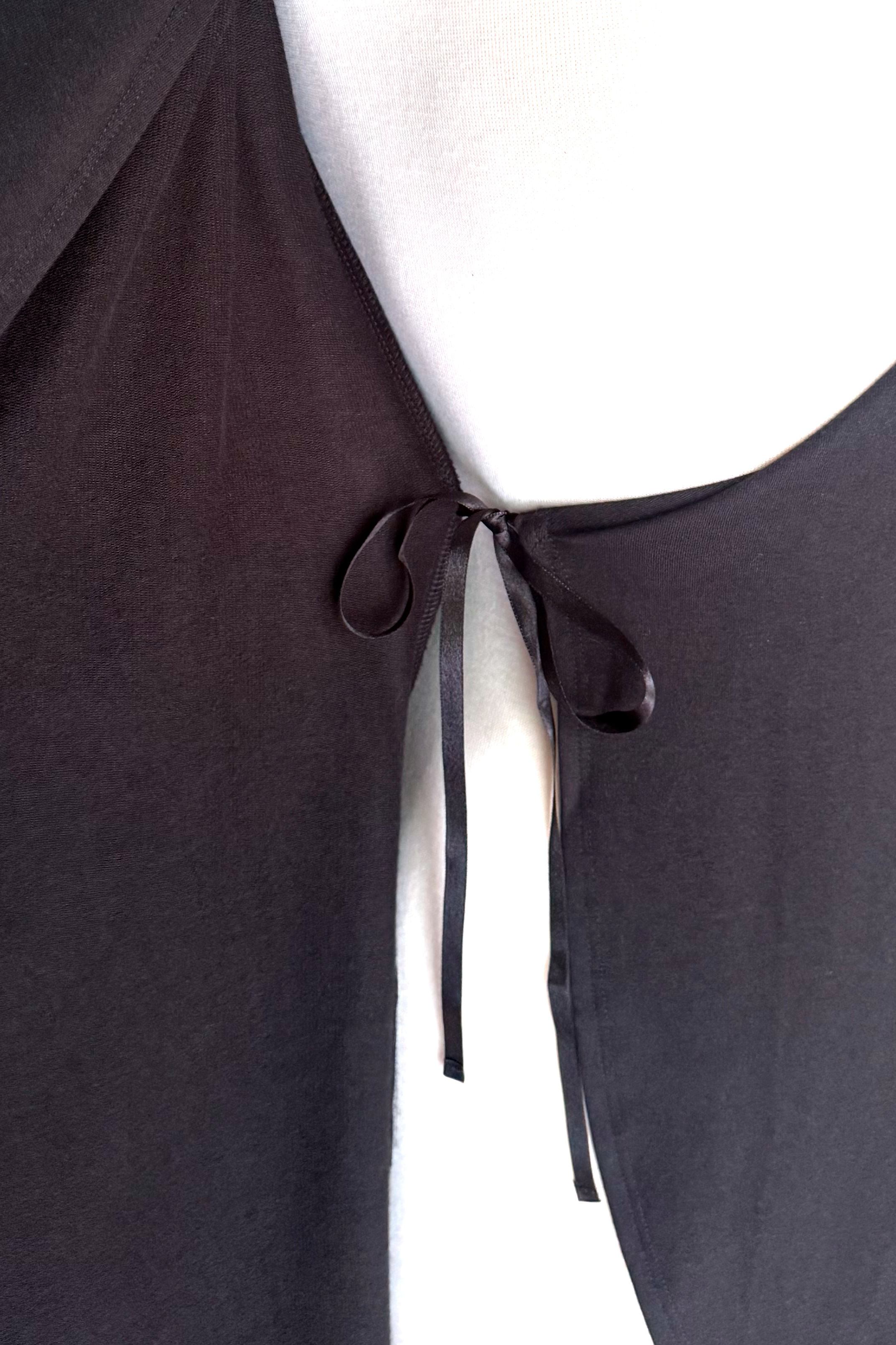 Long Knit Robe in Black