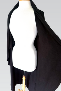 Long Knit Robe in Black