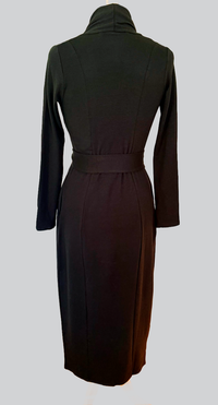 Long Knit Robe in Black